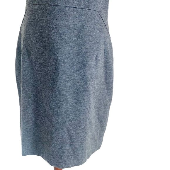 Banana Republic SS Seam Dress Gray Size 8 Tall Sheath Careerwear Midi Lined - Picture 4 of 11